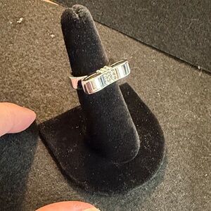 Lia Sophia Silver Bow Ring with Clear Accents
